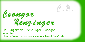 csongor menzinger business card